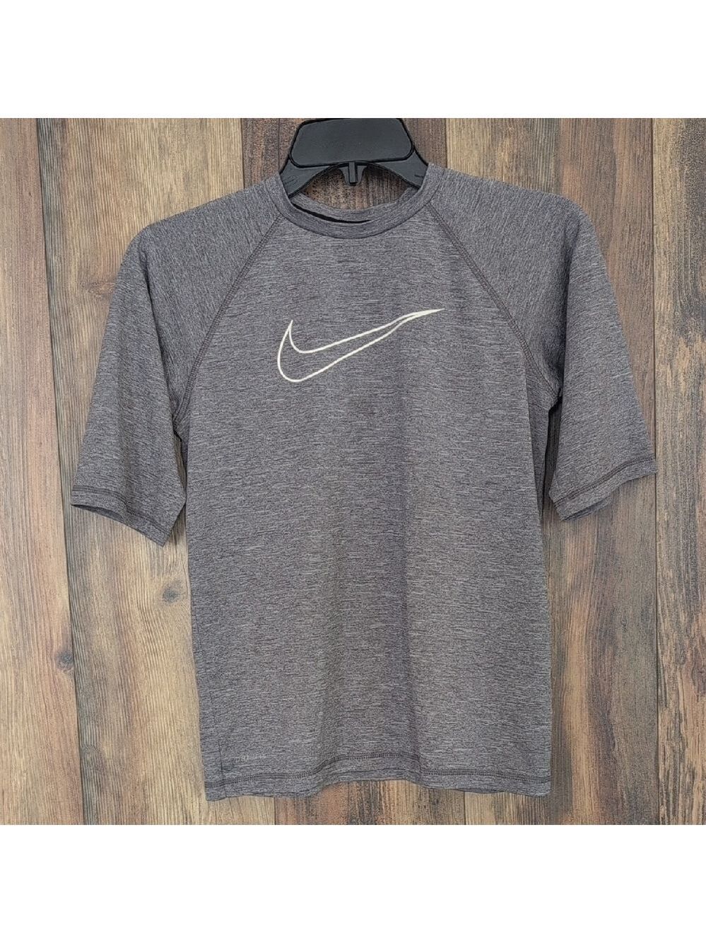 Nike Gray Short Half Sleeve Boys Dri Fit Tee L M280